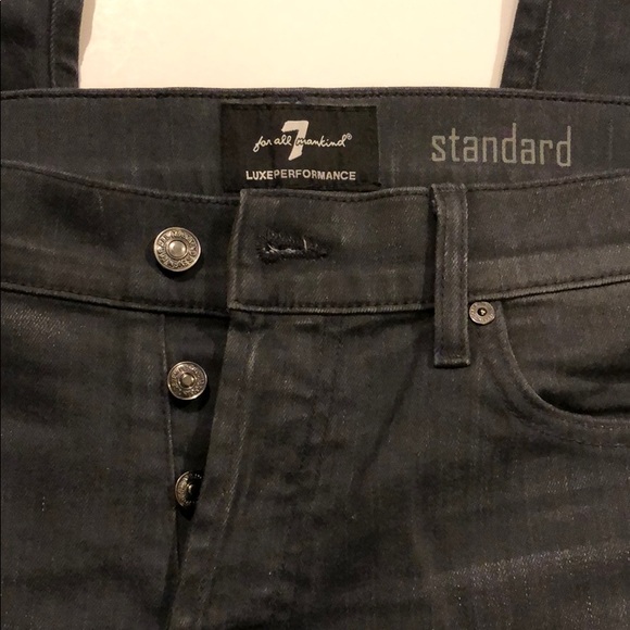 7 For All Mankind Men’s Dark Gray 31/30 Luxe - Picture 3 of 6
